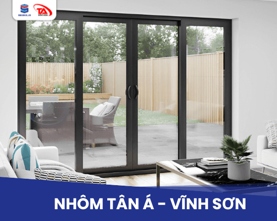 Cửa nhôm hệ giúp phòng khách gia tăng sự sang trọng